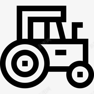 拖拉机智能农场3线性图标图标