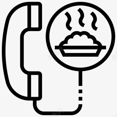 食品订单电话中心图标图标