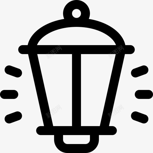 路灯园艺53线性图标svg_新图网 https://ixintu.com 园艺53 线性 路灯