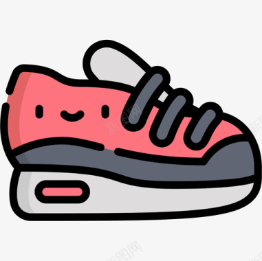 运动鞋衣服84线性颜色图标图标