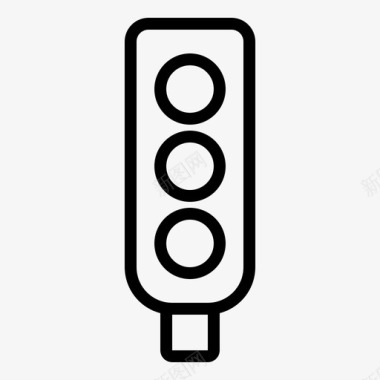 交通灯光道路图标图标