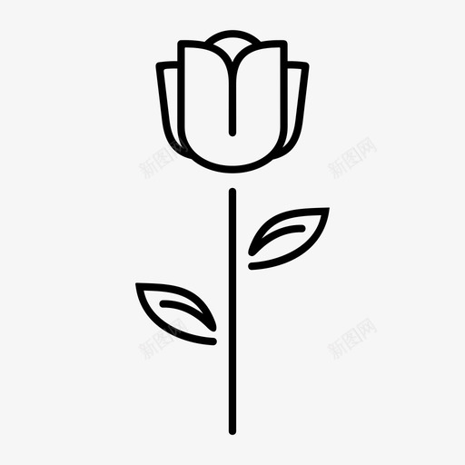美丽的玫瑰花元素图标svg_新图网 https://ixintu.com 元素 美丽的玫瑰花 花 设计