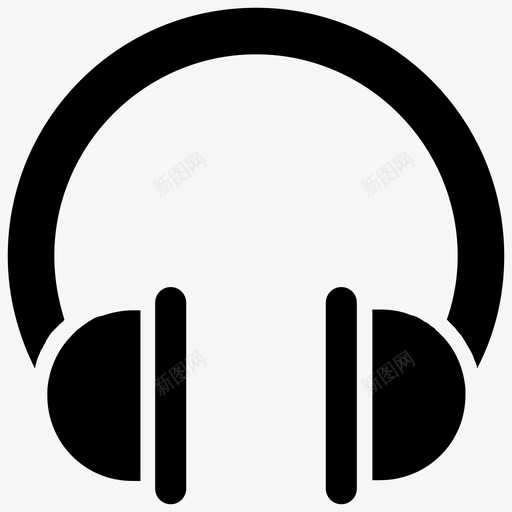 耳机音乐设备输出设备图标svg_新图网 https://ixintu.com 响应用户界面UI矢量图标 耳机 输出设备 音乐设备