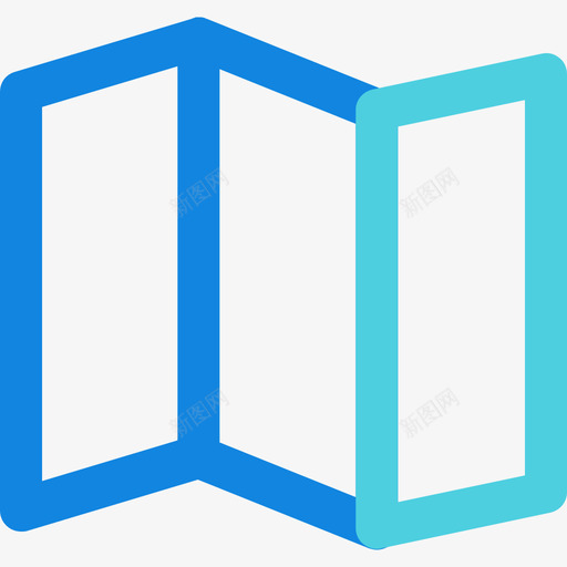 地图界面53线蓝色图标svg_新图网 https://ixintu.com 地图 界面53 线蓝色