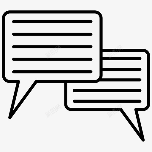聊天对话信使图标svg_新图网 https://ixintu.com 信使 对话 摘要 聊天