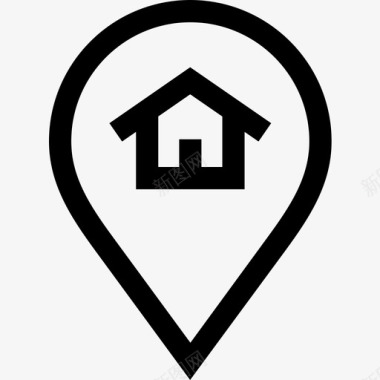 住宅位置56直线图标图标