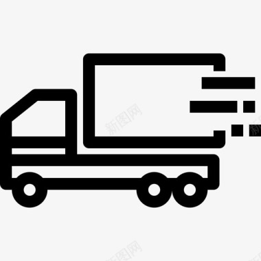送货车物流8直线图标图标