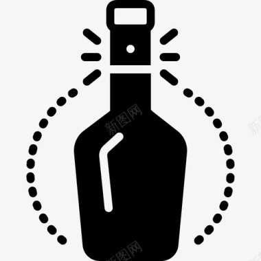 瓶颈酒精饮料图标图标