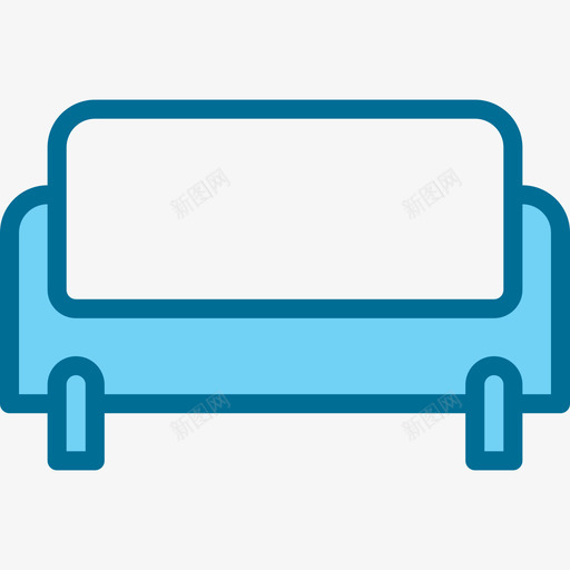 沙发家具和家居装饰4蓝色图标svg_新图网 https://ixintu.com 家具和家居装饰4 沙发 蓝色