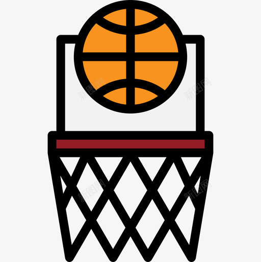 篮球返校66直线颜色图标svg_新图网 https://ixintu.com 直线颜色 篮球 返校66
