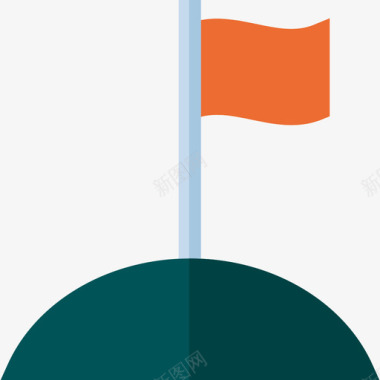 旗帜野营65平坦图标图标