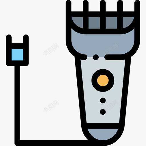 剃须刀美发11线性颜色图标svg_新图网 https://ixintu.com 剃须刀 线性颜色 美发11
