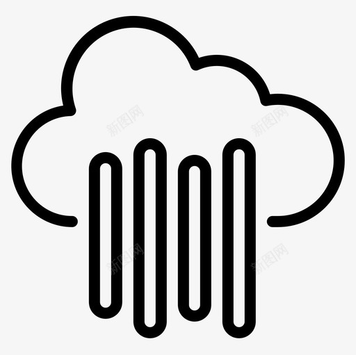 多雨天气160轮廓图标svg_新图网 https://ixintu.com 多雨 天气160 轮廓