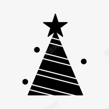 帽子圣诞树雕文图标图标