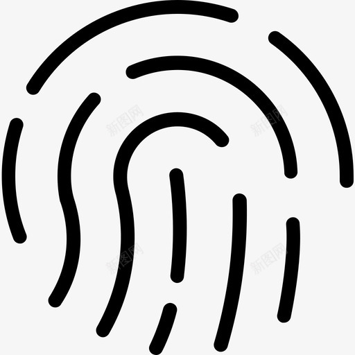 指纹生物识别身份证图标svg_新图网 https://ixintu.com 业务 安全 指纹 生物识别 身份证
