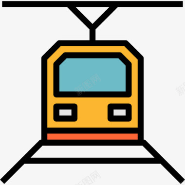地铁交通63线颜色图标图标