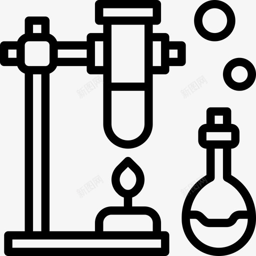 烧瓶47学校直线型图标svg_新图网 https://ixintu.com 47学校 烧瓶 直线型