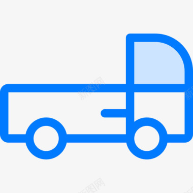卡车7号车蓝色图标图标