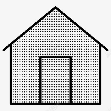 房子家抽象点图标图标