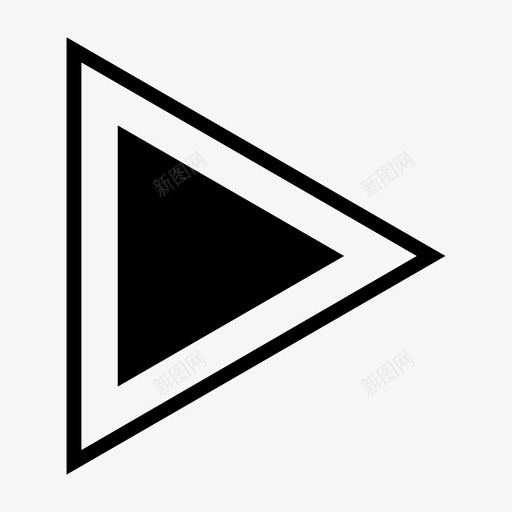 三角形箭头下一个图标svg_新图网 https://ixintu.com 三角形 三角形图案 下一个 播放 箭头