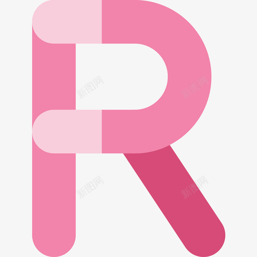 字母R平面48扁平图标svg_新图网 https://ixintu.com 字母R 平面设计48 扁平