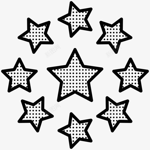 星星抽象点图标svg_新图网 https://ixintu.com 抽象点 星星
