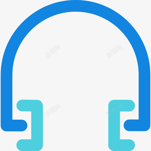 耳机杂项22线状蓝色图标svg_新图网 https://ixintu.com 杂项22 线状蓝色 耳机