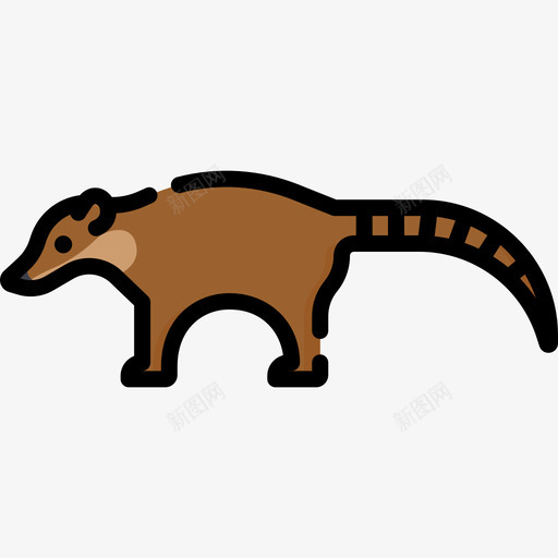 Coati动物园8线性颜色图标svg_新图网 https://ixintu.com Coati 动物园8 线性颜色