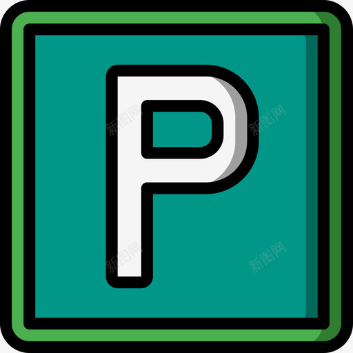 停车场位置12线性颜色图标svg_新图网 https://ixintu.com 位置12 停车场 线性颜色