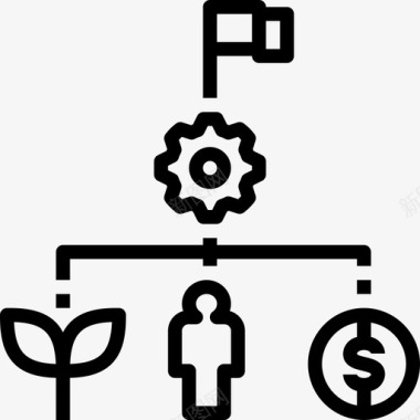 资源初创企业11家直线型图标图标