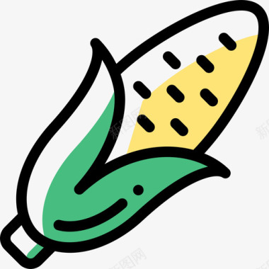 玉米野餐29颜色省略图标图标