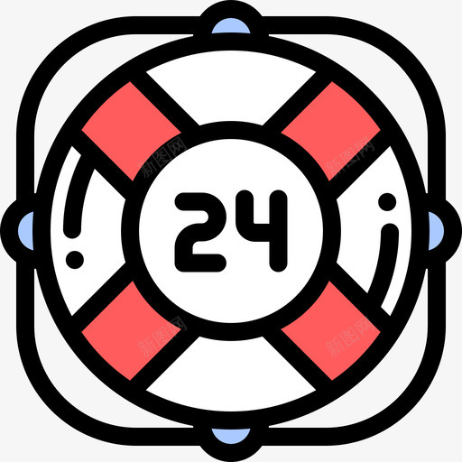 救生员呼叫中心5线性颜色图标svg_新图网 https://ixintu.com 呼叫中心5 救生员 线性颜色