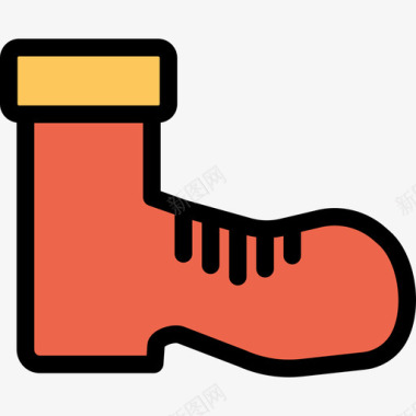 长靴野营63直线颜色橙色图标图标