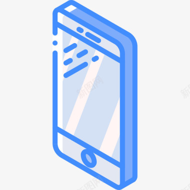 智能手机techiso蓝色图标图标