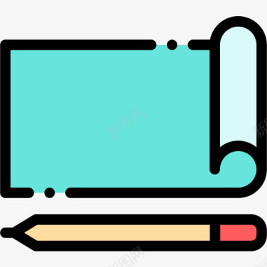 铅笔平面师7线颜色图标图标