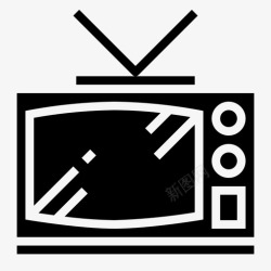 白噪声电视天线老式图标高清图片
