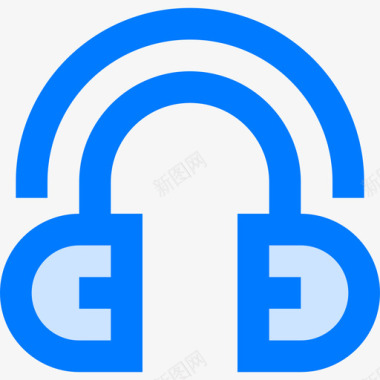 耳机收音机3蓝色图标图标
