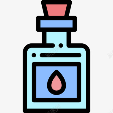 瓶化学20线性颜色图标图标