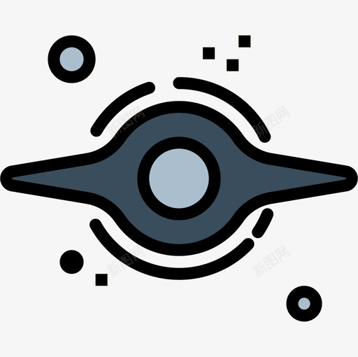 黑洞外星飞碟3线性颜色图标svg_新图网 https://ixintu.com 外星飞碟3 线性颜色 黑洞