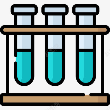化学药物8线性颜色图标图标