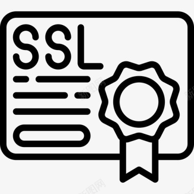 Ssl证书web托管19线性图标图标