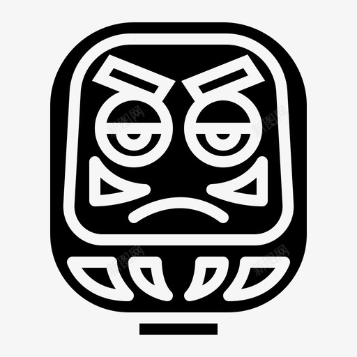 达鲁玛财富日本人图标svg_新图网 https://ixintu.com 日本人 玩具 般若 财富 达鲁玛 鬼怪固体