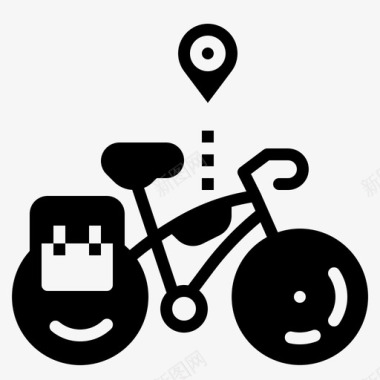旅游自行车自行车运动图标图标