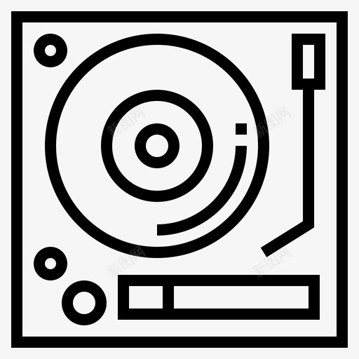 转盘音乐录音机图标svg_新图网 https://ixintu.com 乙烯基 录音机 转盘 音乐