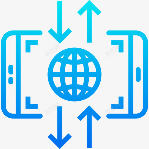 智能手机智能手机应用程序3渐变图标svg_新图网 https://ixintu.com 智能手机 智能手机应用程序3 渐变