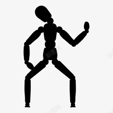 姿态机器人舞蹈图标图标