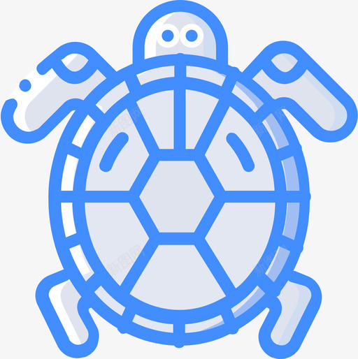 海龟海洋生物蓝色图标svg_新图网 https://ixintu.com 海洋生物 海龟 蓝色