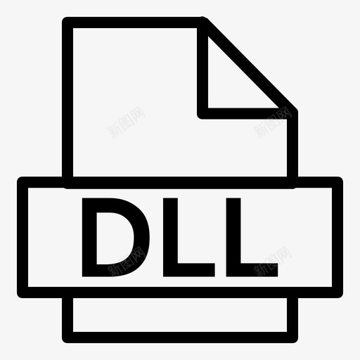 dll扩展名文件dll图标svg_新图网 https://ixintu.com dll 扩展名 扩展名集 文件dll