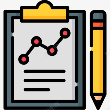 剪贴板业务分析10线性颜色图标图标