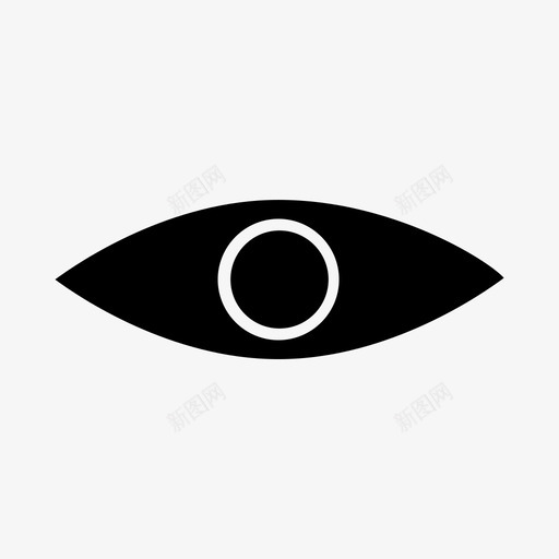 眼睛外观视图图标svg_新图网 https://ixintu.com 外观 查看器 用户界面图标 眼睛 视图